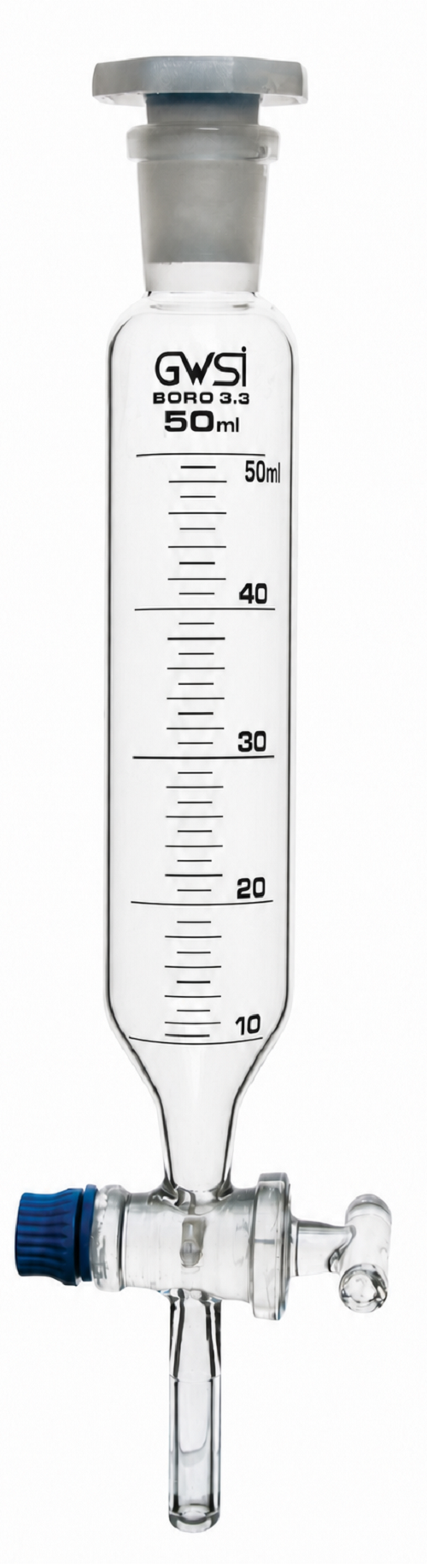 Dropping Funnels Graduated with Glass Stopcock and Socket 50 ml — GWSI laboratory product.