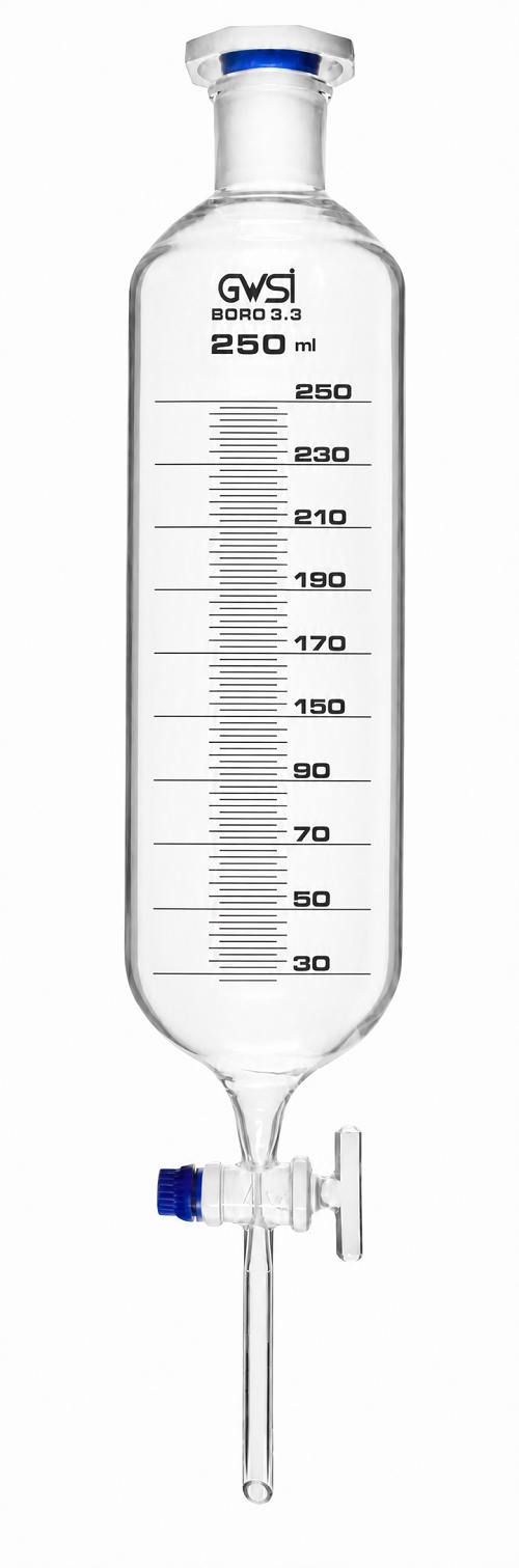 Dropping Funnels Graduated with Glass Stopcock and Socket 250 ml — GWSI laboratory product.