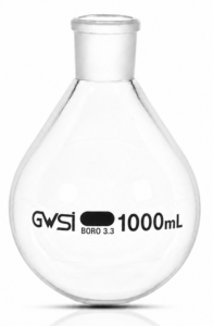 Evaporating Flask with Standard Ground Joint (29/32), 1000 ml Borosilicate Glass — GWSI laboratory product.