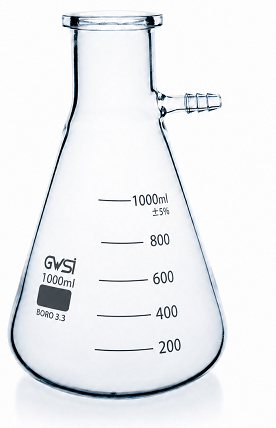 Filtering Flask With Glass Connector, 1000ml, Borosilicate Glass — GWSI laboratory product.
