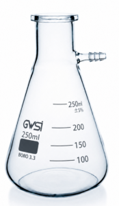Filtering Flask With Glass Connector, 250ml, Borosilicate Glass — GWSI laboratory product.