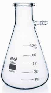 Filtering Flask With Glass Connector, 500ml, Borosilicate Glass — GWSI laboratory product.