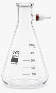 Filtering Flask With Plastic Connector, 1000ml, Graduated, Borosilicate Glass — GWSI laboratory product.