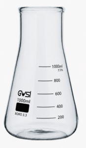 Conical Flask, 1000 ml Glass Wide Neck — GWSI laboratory product.