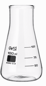 Conical Flask, 100 ml Glass Wide Neck — GWSI laboratory product.