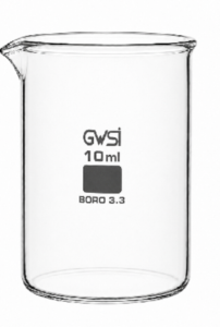 Beaker ASTM Low Form 10ml — GWSI laboratory product.
